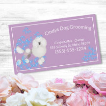 Niedliche Dog Grooming Bubbles Business Card