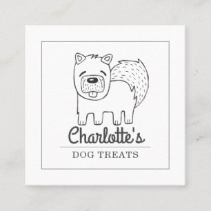 Niedliche Dog-Leckereien machen Illustrierte Visit Quadratische Visitenkarte