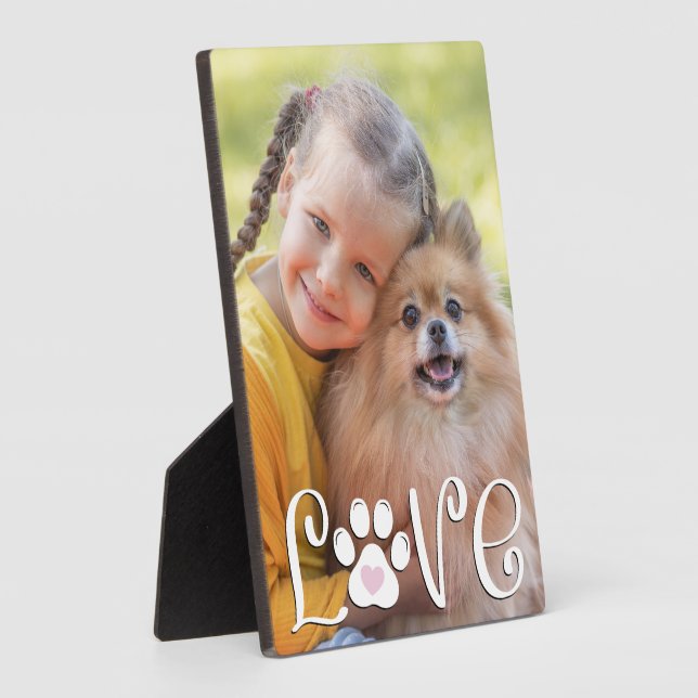 Niedliche Dog-LIEBE Foto drucken Fotoplatte (Seite)