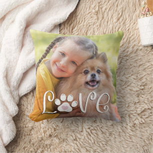 Niedliche Dog-LIEBE Foto drucken Kissen