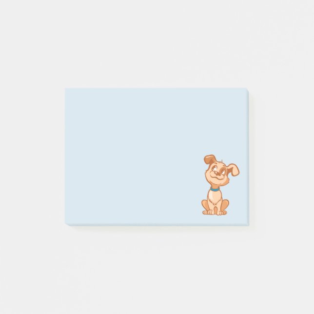 Niedliche Doggie Post-it®-Hinweise 4 x 3 Post-it Klebezettel (Vorderseite)