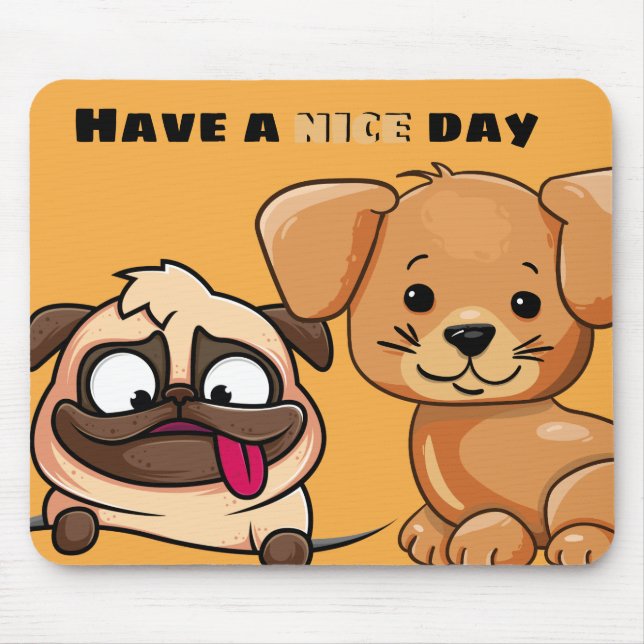 Niedliche Doggy anpassen Mousepad (Vorne)
