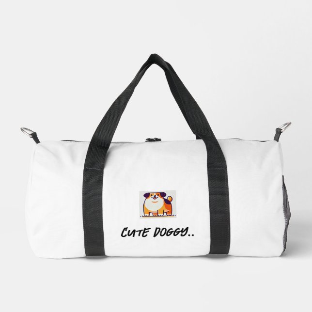 Niedliche Doggy Duffle Tasche (Vorderseite)