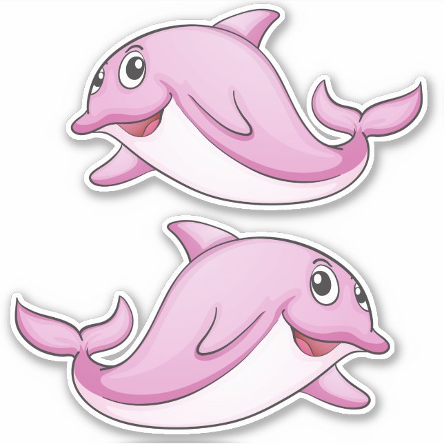 Niedliche Dolphin-Aufkleber Aufkleber (Vorderseite)