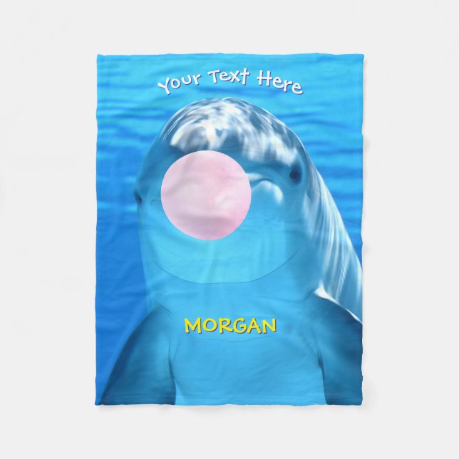 Niedliche Dolphin, Blasen-Zahnblase, Name und Nach Fleecedecke (Vorderseite)