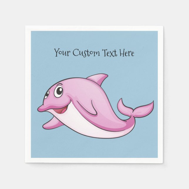 Niedliche Dolphin-Papierservietten Serviette (Vorderseite)