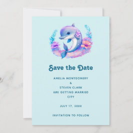 Niedliche Dolphin Sea-Hochzeit Save The Date