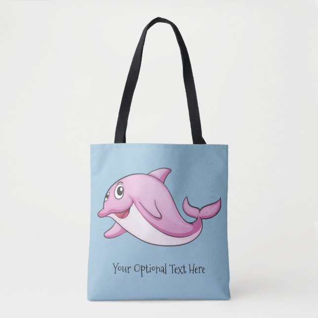 Niedliche Dolphin-Texttaschen Tasche (Vorderseite)