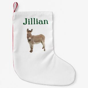Niedliche Donkey Burro Fotografie Kleiner Weihnachtsstrumpf