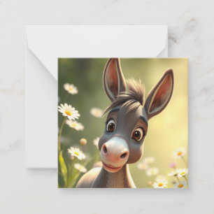 Niedliche Donkey-Karte Mitteilungskarte