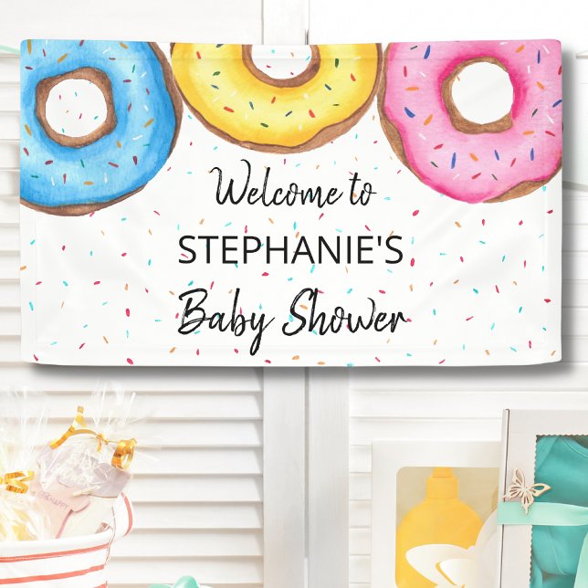 Niedliche Donut-Babydusche Banner (Von Creator hochgeladen)