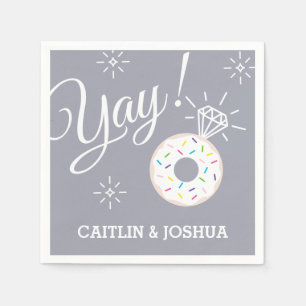 Niedliche Donut-Hochzeit / Engagement-Party / Dusc Serviette