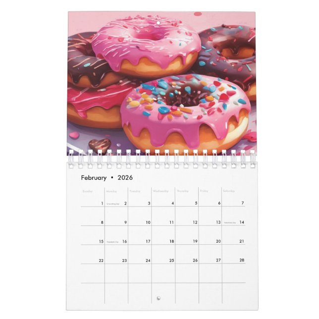 Niedliche Donuts Kalendergeschenk Donnut Kalender (Feb 2026)