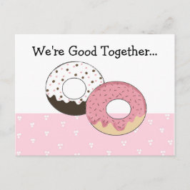 Niedliche Donuts mit Botschaft... Postkarte