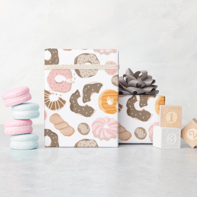 Niedliche Donuts Sweet Leckerei Geschenkpapier (Babyparty)