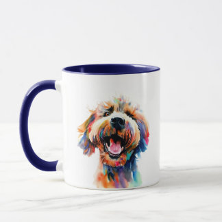 Niedliche Doodle - farbenfrohe Labradoodle Kunst Tasse