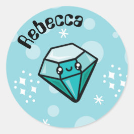 Niedliche Doodles Diamantkleber Runder Aufkleber