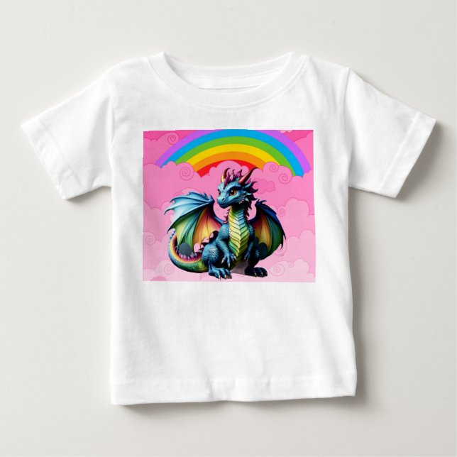 Niedliche Drachen Baby T-shirt (Vorderseite)
