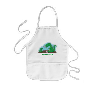 Niedliche Drachen braten Marshmallows Cartoon Kinderschürze