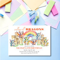 Niedliche Drachen Burg Rainbow Geburtstag