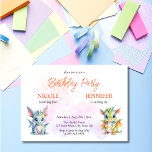 Niedliche Drachen Fairytale Kids Joint Geburtstag Einladung<br><div class="desc">Herzlich willkommen in der verzauberten Welt unserer Niedlichen Drachen Märchenkinder Joint Birthday Einladung! Mit zwei fröhlichen, kleinen niedlichen Babydrachen, mit rosa lila Aquarellprägung und lebhafter Typografie. Der besondere Tag Ihres Kleinen wird sicher ein magisches Abenteuer mit diesen skurrilen Einladungen sein. Passen Sie auf jedes Alter an und ließ die Festlichkeiten...</div>
