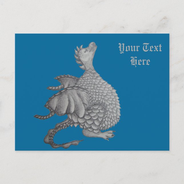 niedliche Drachenmythologie und Fantasiekunst Postkarte (Vorderseite)