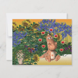 Niedliche Drachenromantik Einladung