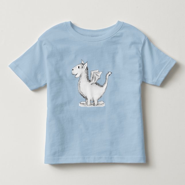 Niedliche Drachenskizze Kleinkind T-shirt (Vorderseite)