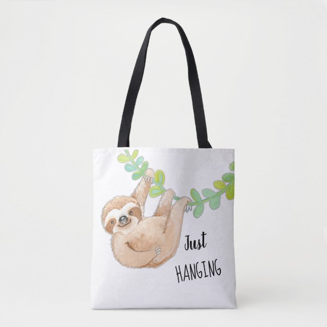 Niedliche drei Toed Sloth, der gerade Tasche hängt (Vorderseite)