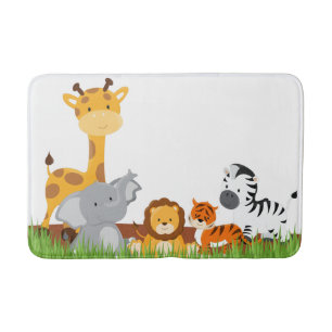 Niedliche Dschungel-Baby-Tier-Bad-Matte Badematte