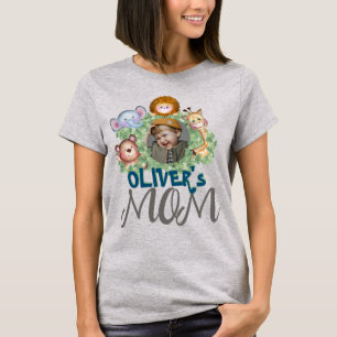 Niedliche Dschungeltiere Foto thematische Eltern T-Shirt