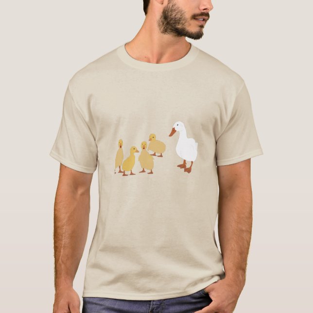 Niedliche Duck & Baby Ducklings T-Shirt (Vorderseite)