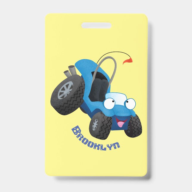 Niedliche Düne-Buggy des Cartoon Ausweis (Vorderseite)