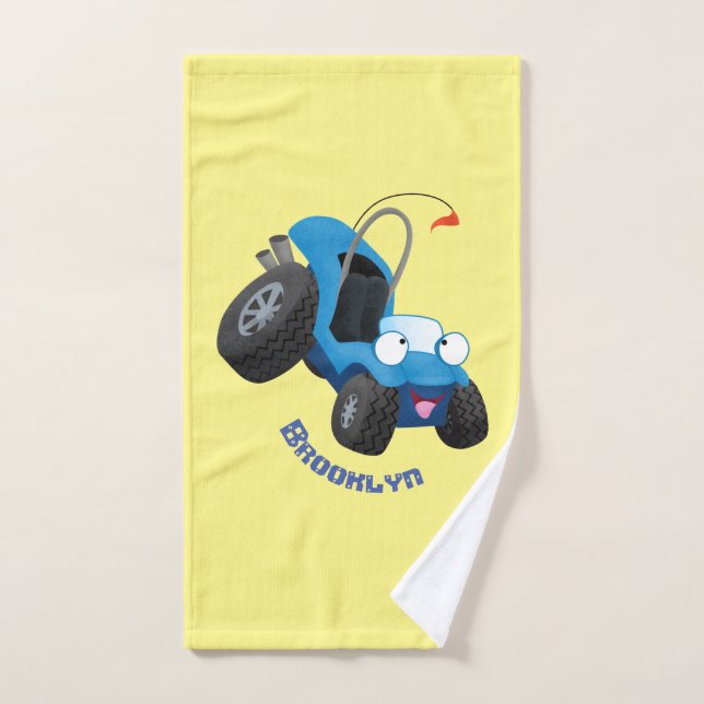 Niedliche Düne-Buggy des Cartoon Badhandtuch Set (Handtuch)