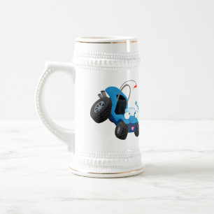 Niedliche Düne-Buggy des Cartoon Bierglas