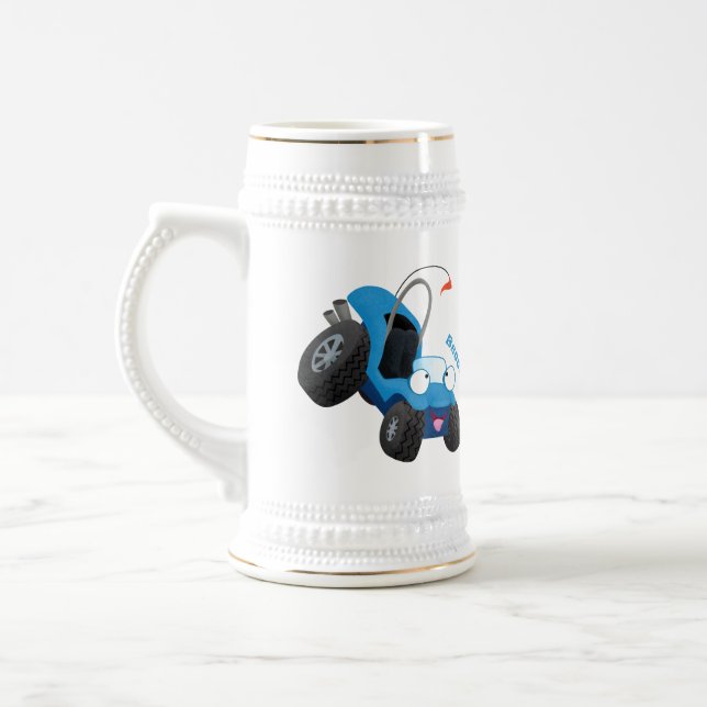 Niedliche Düne-Buggy des Cartoon Bierglas (Links)