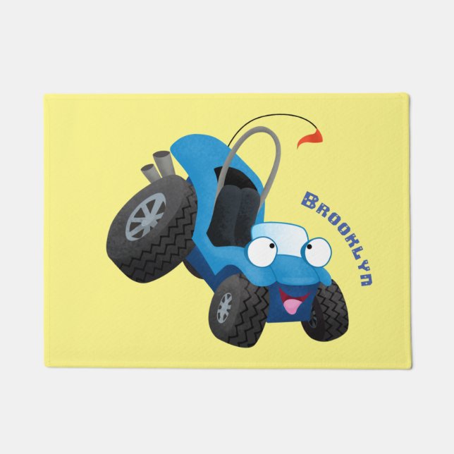 Niedliche Düne-Buggy des Cartoon Fußmatte (Vorderseite)