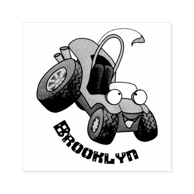 Niedliche Düne-Buggy des Cartoon Gummistempel (Prägung)