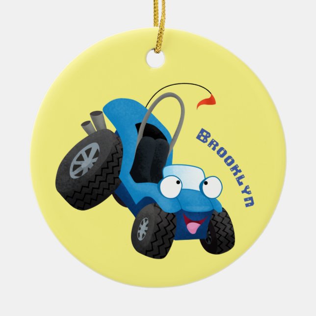 Niedliche Düne-Buggy des Cartoon Keramik Ornament (Vorne)