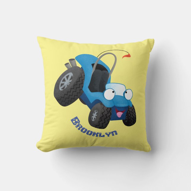 Niedliche Düne-Buggy des Cartoon Kissen (Vorderseite)