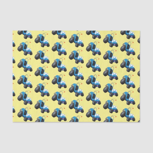 Niedliche Düne-Buggy des Cartoon Seidenpapier (Vorderseite)