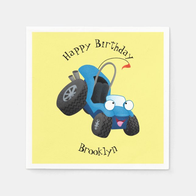 Niedliche Düne-Buggy des Cartoon Serviette (Vorderseite)