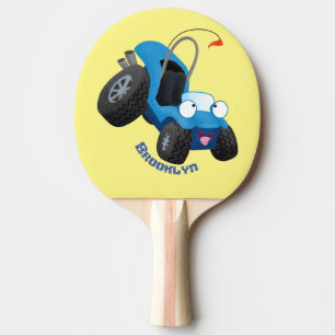 Niedliche Düne-Buggy des Cartoon Tischtennis Schläger