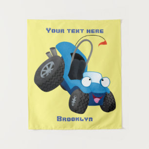 Niedliche Düne-Buggy des Cartoon Wandteppich