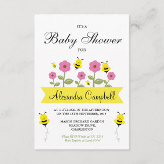 Niedliche Dusche für Hummeln Einladung