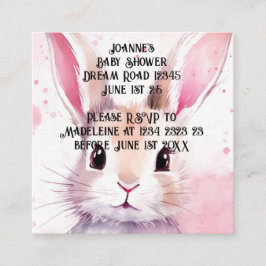 Niedliche Dusche in sonniger Farbe Rosa Babydusche Begleitkarte