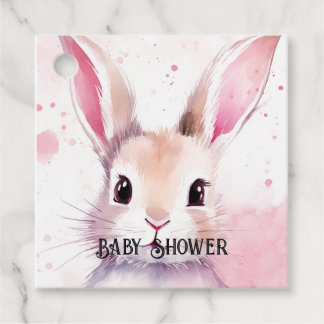 Niedliche Dusche in sonniger Farbe Rosa Babydusche Geschenkanhänger