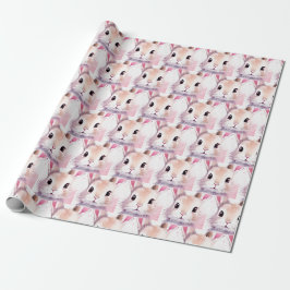Niedliche Dusche in sonniger Farbe Rosa Babydusche Geschenkpapier
