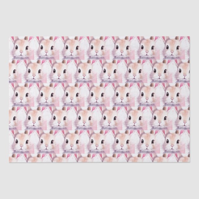 Niedliche Dusche in sonniger Farbe Rosa Babydusche Seidenpapier (Vorderseite)