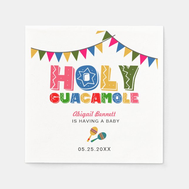 Niedliche Dusche von Guacamole Fiesta Baby Serviette (Vorderseite)